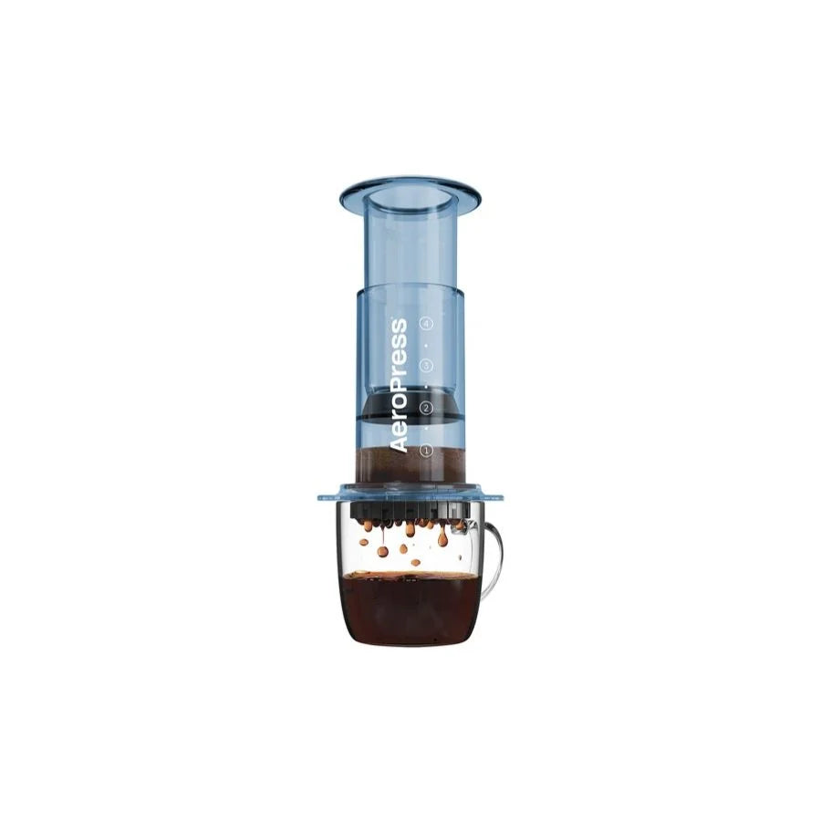 AeroPress Clear Coffee Maker, Blue