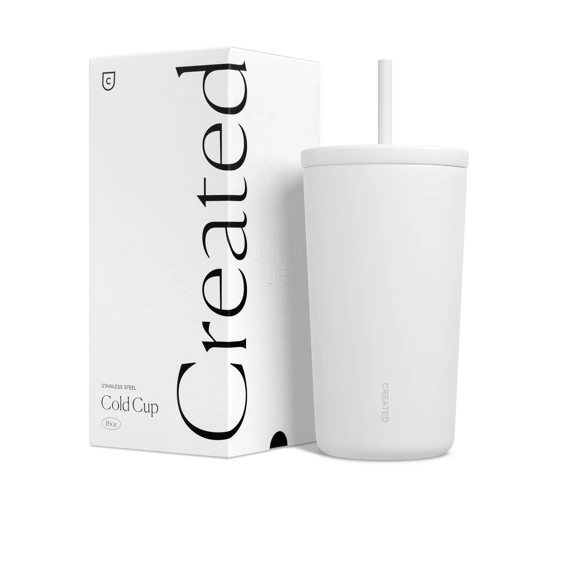 Created16oz Cold Cup - White