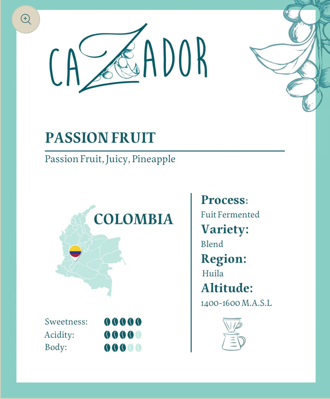 Colombia Passion Fruit | cazador coffee