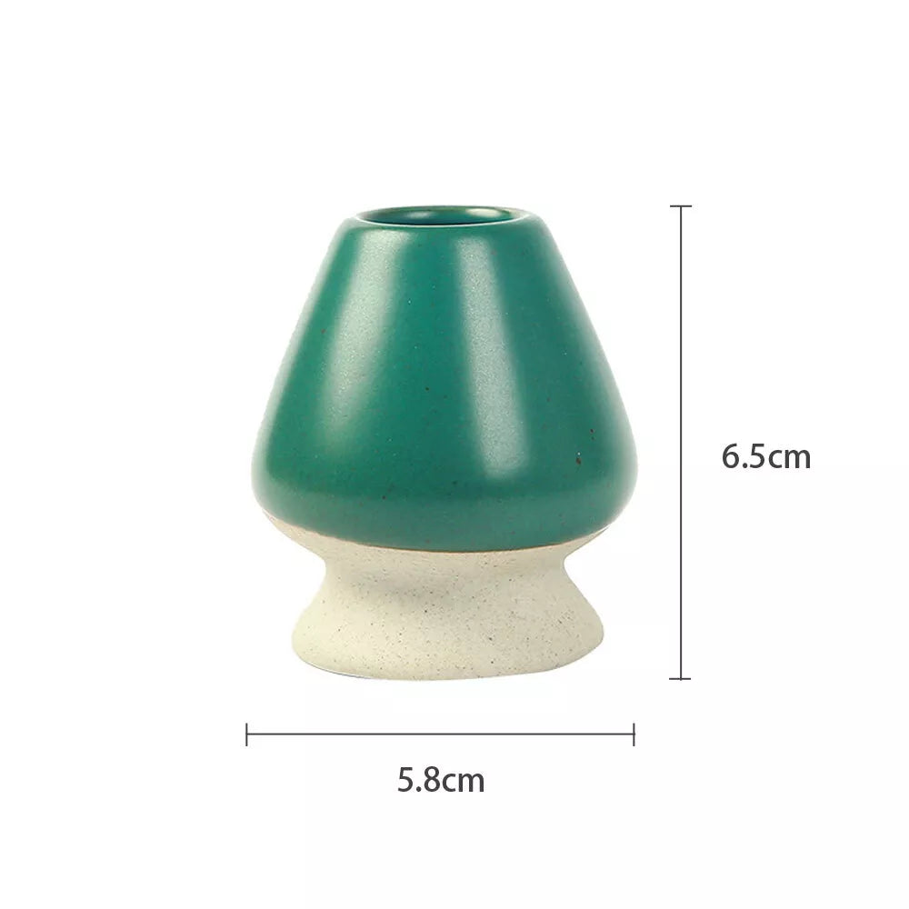 matcha whisk stand light green