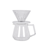 TIMEMORE - CRYSTAL EYE BREWER SET GLASS DRIPPER 02 WHITE SERVER 600ML