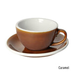 EGG SET OF  200ML CAPPUCCINO CUP & SAUCER (POTTERS COLOURS)