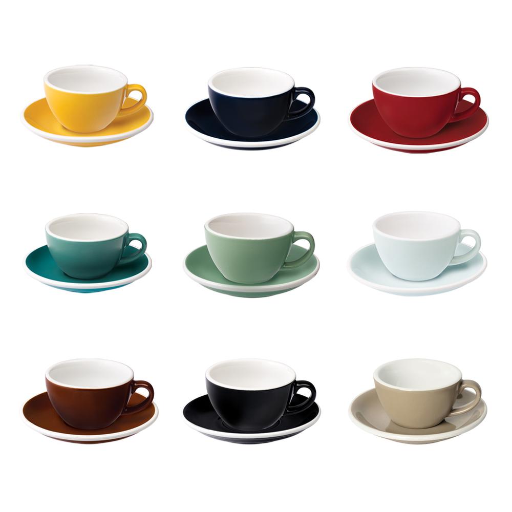 EGG SET OF  150ML FLAT WHITE CUP & SAUCER