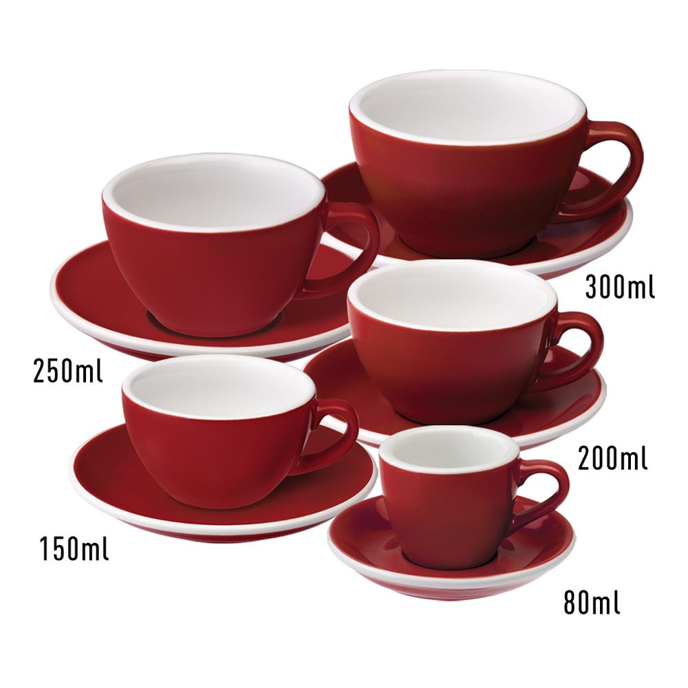 EGG SET OF  150ML FLAT WHITE CUP & SAUCER