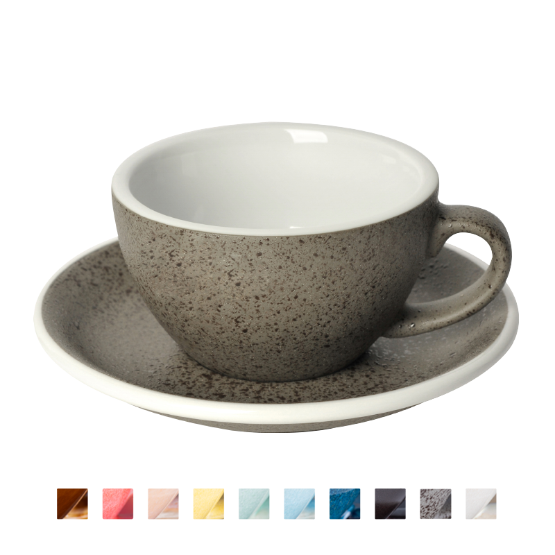 EGG SET OF  200ML CAPPUCCINO CUP & SAUCER (POTTERS COLOURS)