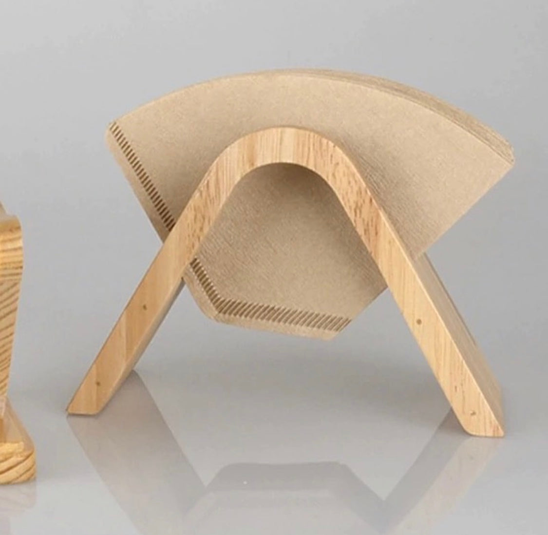 Bamboo coffee filter holder