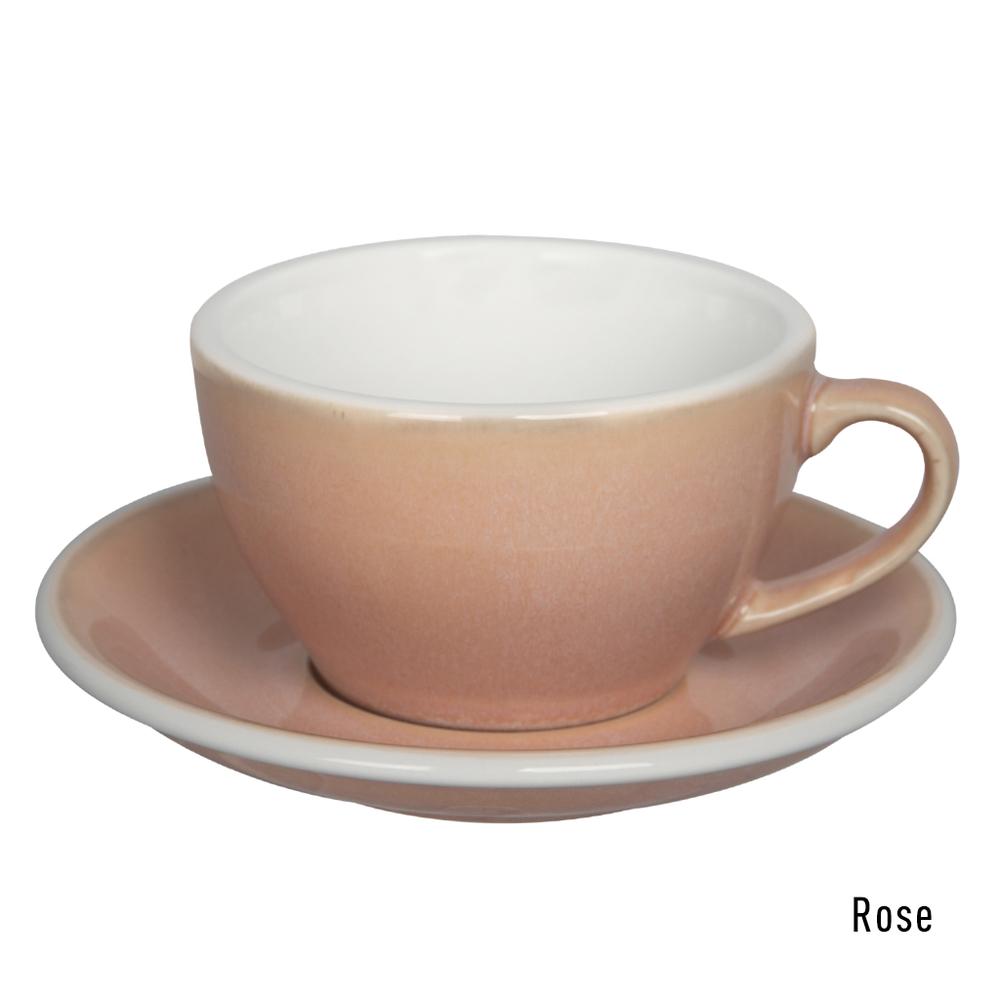 EGG SET OF  250ML CAPPUCCINO CUP & SAUCER (POTTERS COLOURS)