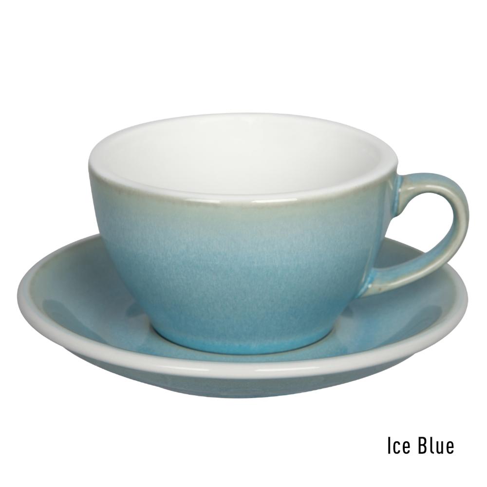 EGG SET OF  250ML CAPPUCCINO CUP & SAUCER (POTTERS COLOURS)