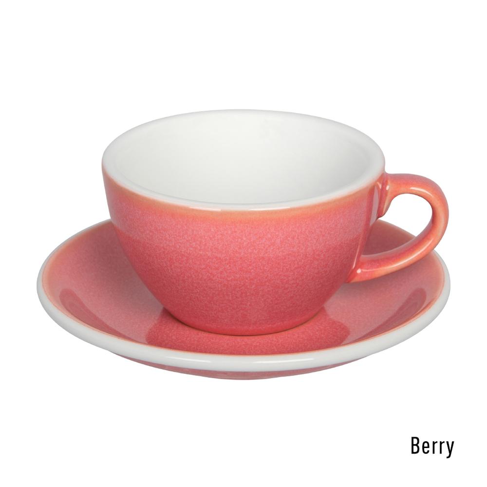 EGG SET OF  200ML CAPPUCCINO CUP & SAUCER (POTTERS COLOURS)