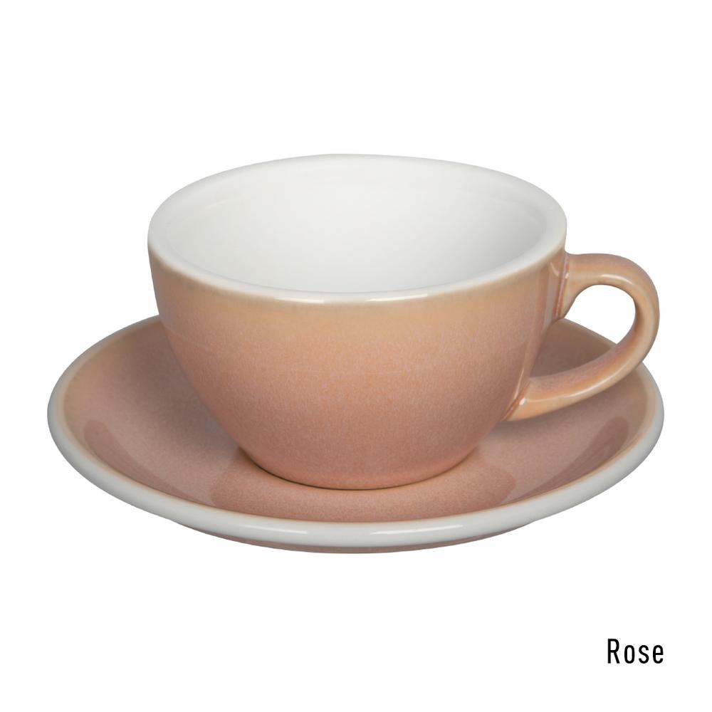 EGG SET OF  200ML CAPPUCCINO CUP & SAUCER (POTTERS COLOURS)