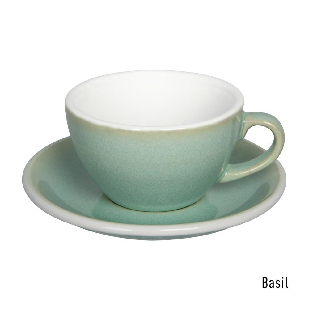 EGG SET OF  200ML CAPPUCCINO CUP & SAUCER (POTTERS COLOURS)