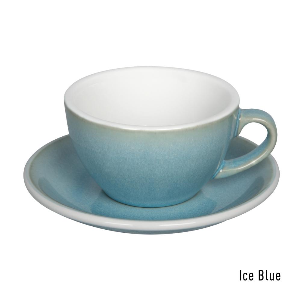 EGG SET OF  200ML CAPPUCCINO CUP & SAUCER (POTTERS COLOURS)