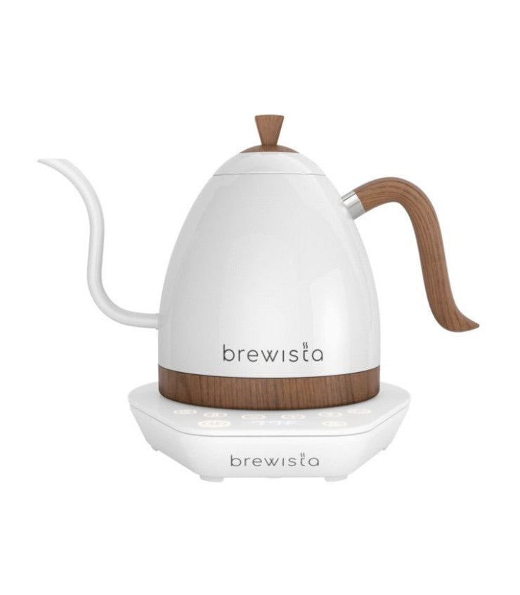 New Brewista Artisan Gooseneck Kettle - Pearl White with White Base, 600ml