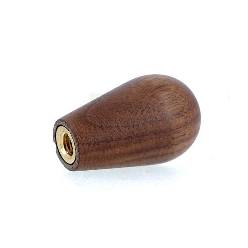 WALNUT GROUP HANDLE WITH METALLIC INSERT M8 D.28X46MM