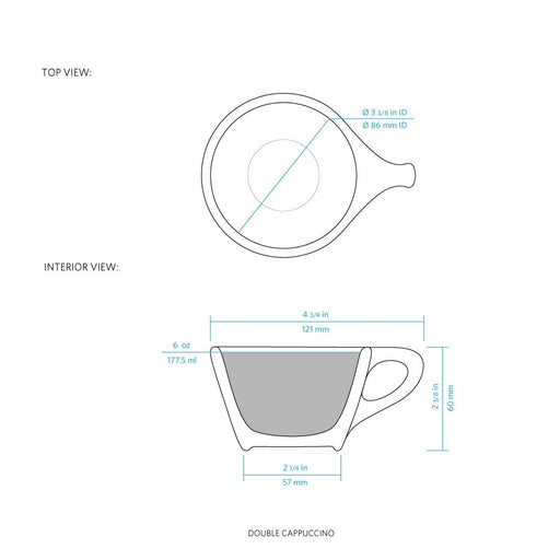 Glass Vero Amber Cappuc Glass 180ml - notNeutral - Espresso Gear