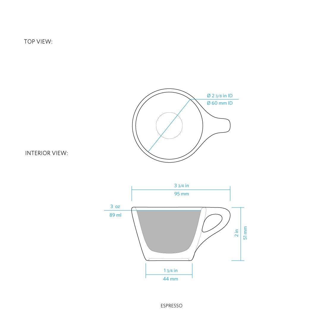 LINO Espresso cup and saucer black