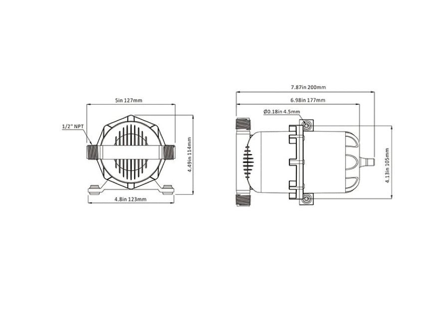 Seaflo 1.0 Liter Pressurized Accumulator Tank